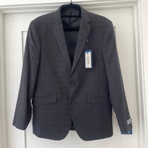 NWT Kenneth Cole Reaction Grey Slim Fit Flex Stretch Suit Jacket Blazer 38S